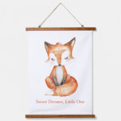 Tapisserie Suspendue Personalized Whimsical Fox, Nursery Wall Art (Recto)