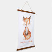 Tapisserie Suspendue Personalized Whimsical Fox, Nursery Wall Art (Angulaire)