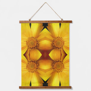 Tapisserie Suspendue Pétales de Fleurs Jaunes Faisy Abstraits
