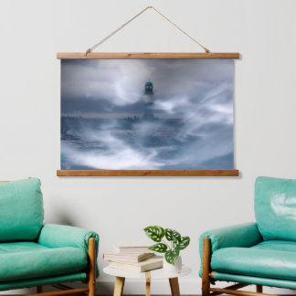 Tapisserie Suspendue Phare dans la tempête - Mer Baltique