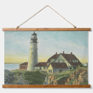 Tapisserie Suspendue Phare de Portland Head aquarelle
