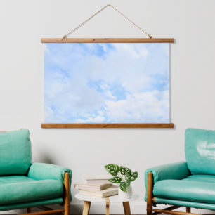 Tapisserie Suspendue Photo Baby Blue Peaceful Sky Nursery Room