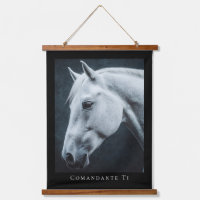 Photo de cheval personnalisé sur cadre noir pour c