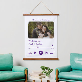 Tapisserie Suspendue Photo de la playlist de la chanson personnalisée m