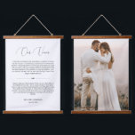 Tapisserie Suspendue Photo de l'anniversaire du Mariage de script délic<br><div class="desc">Design moderne et élégant imprimé Delicate Script Mariage Vows Anniversaire Photo Hanging Tapestry qui peut être customisé avec votre texte. Cliquez sur le bouton "Customiser" et utilisez notre outil de conception pour modifier ce modèle. Découvrez le magasin Graphic Art Design pour d'autres produits qui correspondent à ce design !</div>