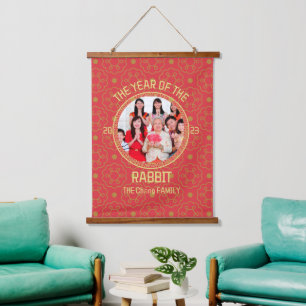 Tapisserie Suspendue Photo personnalisé de Nouvel An chinois pour une f