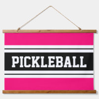 PICKLEBALL rose vif noir blanc rayures de course