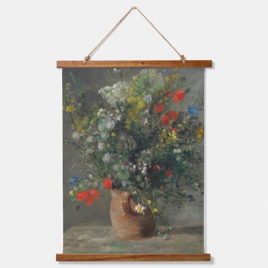 Tapisserie Suspendue Pierre-Auguste Renoir - Fleurs dans un Vase 1866 (Recto)