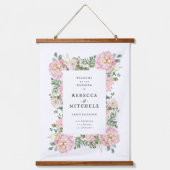Tapisserie Suspendue Pierres blanches Hydrangea Eucalyptus Mariage Bien (Recto)