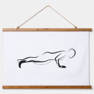 Tapisserie Suspendue Pilates Push Up Pose - Tapis