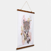 Tapisserie Suspendue Pink Gold Abstract Leopard Cheetah Print Wall Art (Angulaire)