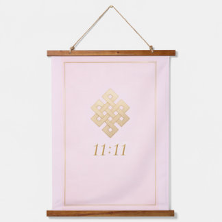 Tapisserie Suspendue Pink & Gold Eternal Knot Hanging Tapestry