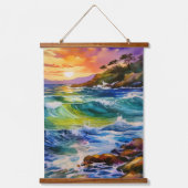 Tapisserie Suspendue Plan de plage de Watercolor (Recto)