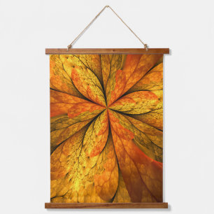 Tapisserie Suspendue Plante d'automne, Abstrait moderne Fractal Art Lea