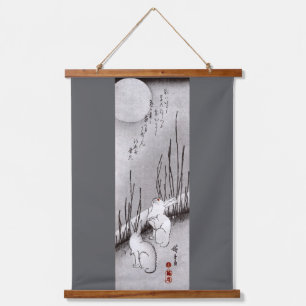Tapisserie Suspendue Pleine lune et lapins, Hiroshige, Ukiyo-e