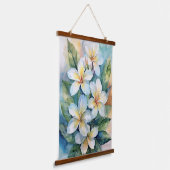 Tapisserie Suspendue Plumeria blanche hawaïenne (Angulaire)