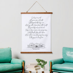 Tapisserie Suspendue Poème d'amour romantique d'Ella Wheeler Wilcox