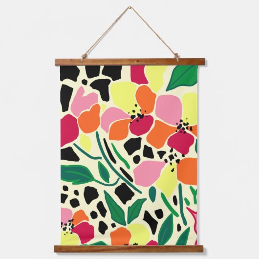 Tapisserie Suspendue Points de jardin tropicaux (Recto)