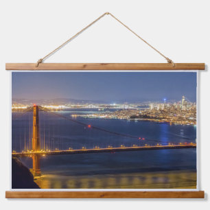 Tapisserie Suspendue Pont du Golden Gate de San Francisco Bay la nuit