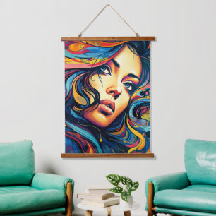 Tapisserie Suspendue Pop Art femme