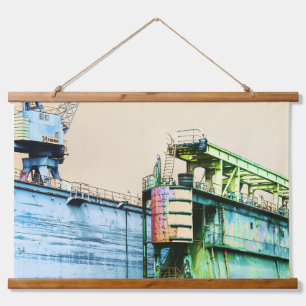 Tapisserie Suspendue Port de Hambourg Allemagne Dock - Pop Art -