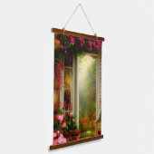 Tapisserie Suspendue Porte du jardin rose (Angulaire)