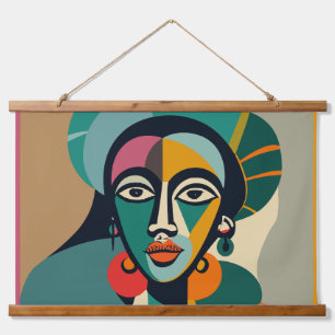Tapisserie Suspendue portrait afrique masque colore