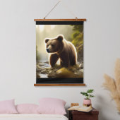 Tapisserie Suspendue Portrait de la faune de l'ours Brown (Chambre à coucher)
