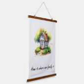 Tapisserie Suspendue Portrait de maison aquarelle (Angulaire)