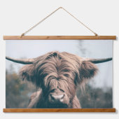 Tapisserie Suspendue Portrait de vache Highland (Devant)