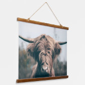 Tapisserie Suspendue Portrait de vache Highland (Angulaire)