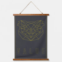 Poster auto-soignant origami jaune valeur