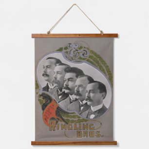 Tapisserie Suspendue Poster De Cirque vintage Des Cinq Frères