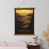 Tapisserie Suspendue Poster de l'espace rétro - La plus grande lune de  (Chambre à coucher)