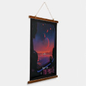 Tapisserie Suspendue Poster de l'espace rétro - Les spectateurs observe (Angulaire)