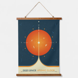 Tapisserie Suspendue Poster de l'horloge atomique Deep Space, version o