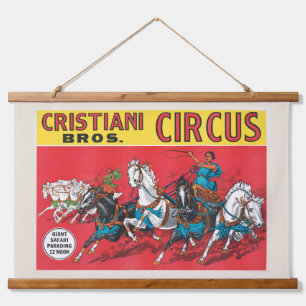 Tapisserie Suspendue Poster du cirque vintage Cristiani Brothers