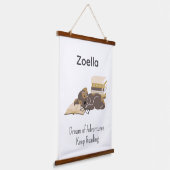 Tapisserie Suspendue Poster du coin lecture du thème du livre pour enfa (Angulaire)