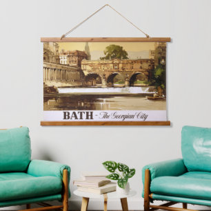 Tapisserie Suspendue Poster du Vintage voyage des Chemins de fer Bath B