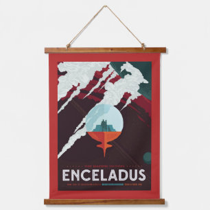 Tapisserie Suspendue Poster Espace Rétro Mission Cassini À Saturne