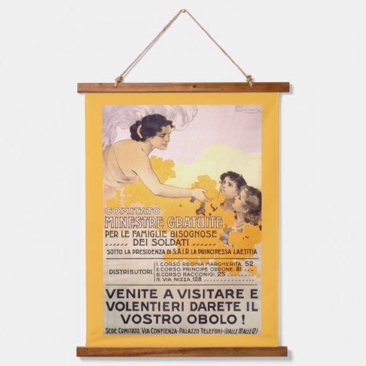 Tapisserie Suspendue Poster italien vintage 1917 (Recto)