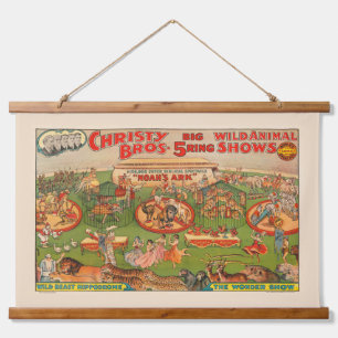 Tapisserie Suspendue Poster vintage Christy Brothers Wild Animal Circus