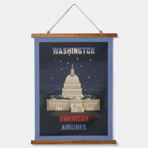Tapisserie Suspendue Poster Vintage voyage pour American Airlines
