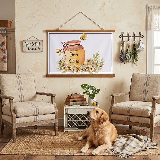 Tapisserie Suspendue Pot de miel Bee kind