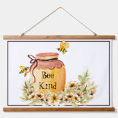 Tapisserie Suspendue Pot de miel Bee kind  (Devant)