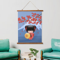 Poupée Kokeshi Sakura Rouge - Geisha Japonaise Mig