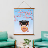 Poupée Kokeshi Ume - Fille Geisha Japonaise Bleue