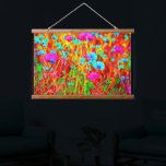 Tapisserie Suspendue Pré sauvage dans l'art pop fleuri<br><div class="desc">Fleur de prairie sauvage en style pop art.</div>