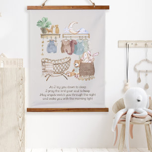 Tapisserie Suspendue Prière pour endormir bébé pour une nurserie boho