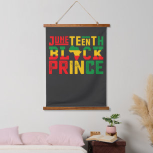 Tapisserie Suspendue Prince de la fête de la liberté noire Juneteenth